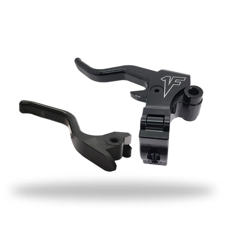 1FNGR Easier Pull Clutch + Brake Lever Combo | Black - M8 Softail