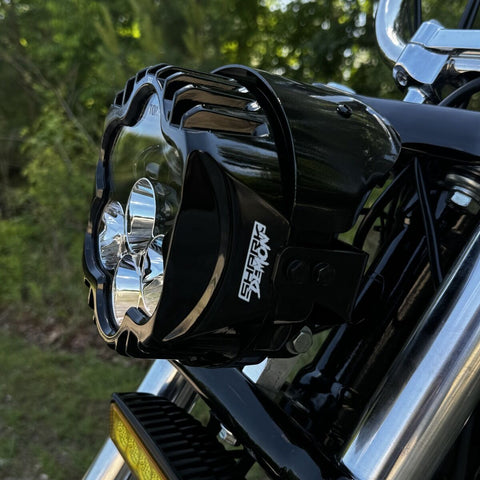 Shark Demon™ Pedestal Mount Performance LED Headlight Kit with Visor