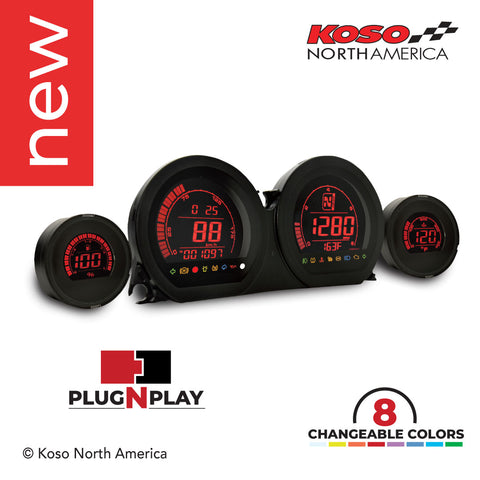 Koso HD-03 LCD Gauge Kit - 2014+ Bagger