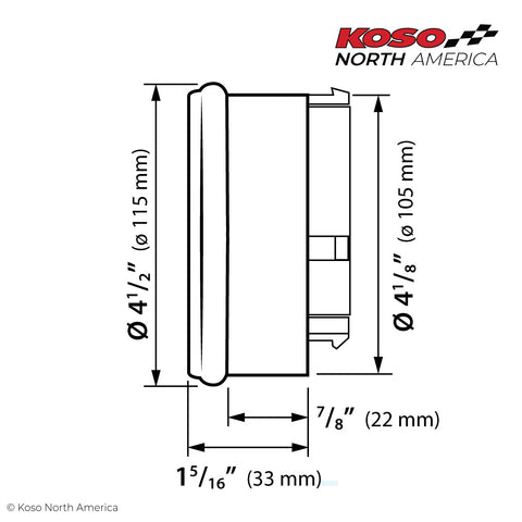Koso HD-05 Multi-Function Speedometer/Tachometer