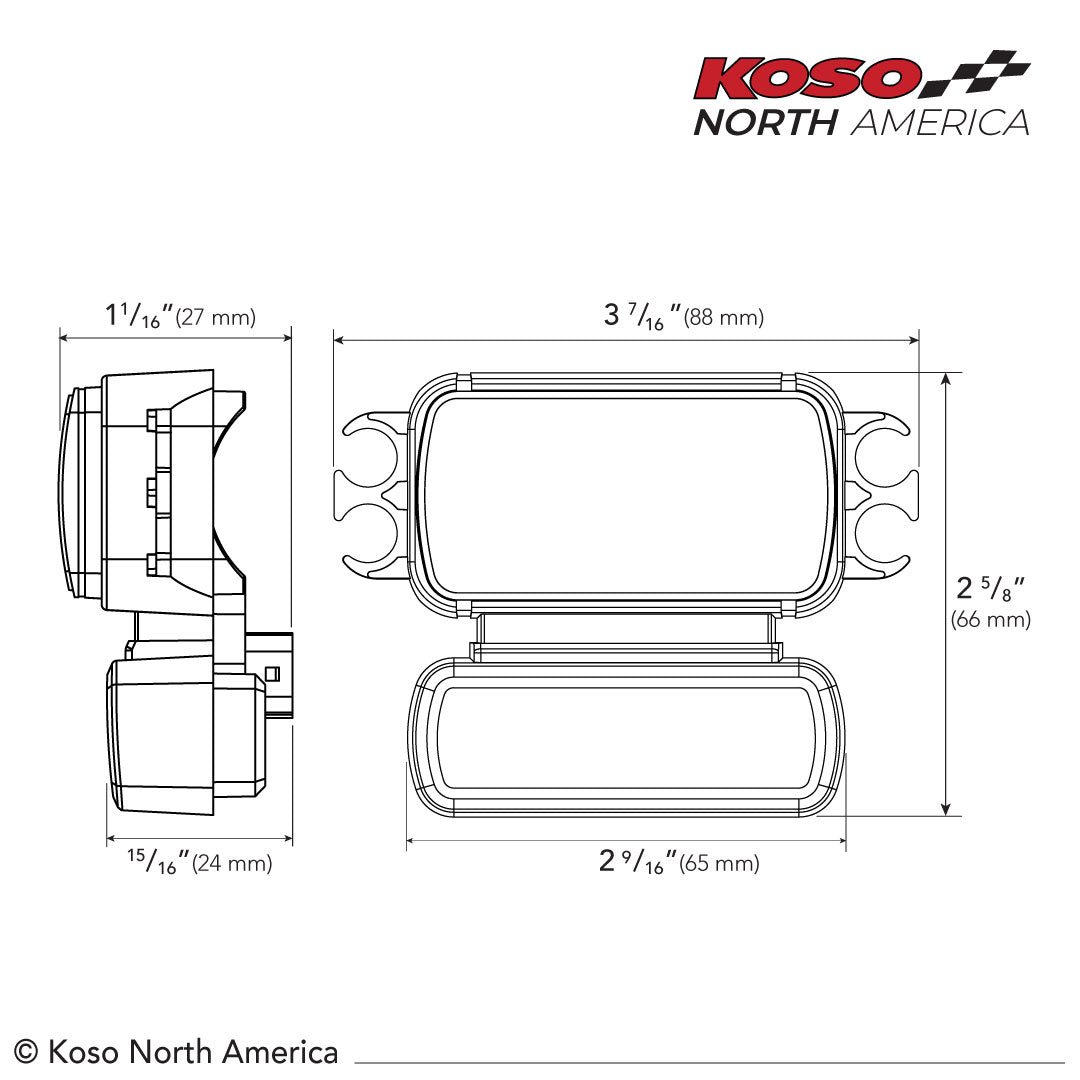 Koso D2 LCD Multi Functional Gauge - M8 Softail