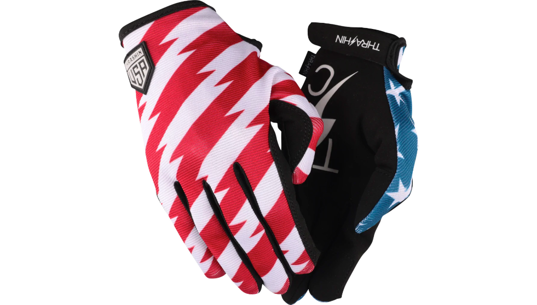 Thrashin Supply Co Stars & Bolts Stealth Gloves - Red/White/Blue